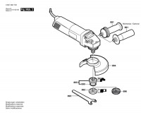 Bosch 0 601 802 703 Gws 10-125C Angle Grinder 230 V / Eu Spare Parts